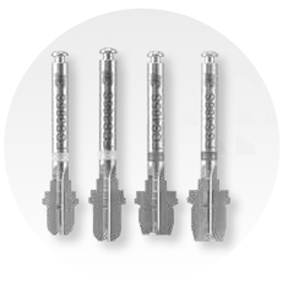 ZimVie Flat Bottom Shaping Drills Informational graphic describing Flat Bottom Shaping Drills. These drills have a similar design to Tapered Implant Quad Shaping Drills, include special cutting features, and feature a flat-bottom cutting tip designed to prepare osteotomies that precisely match implant dimensions.