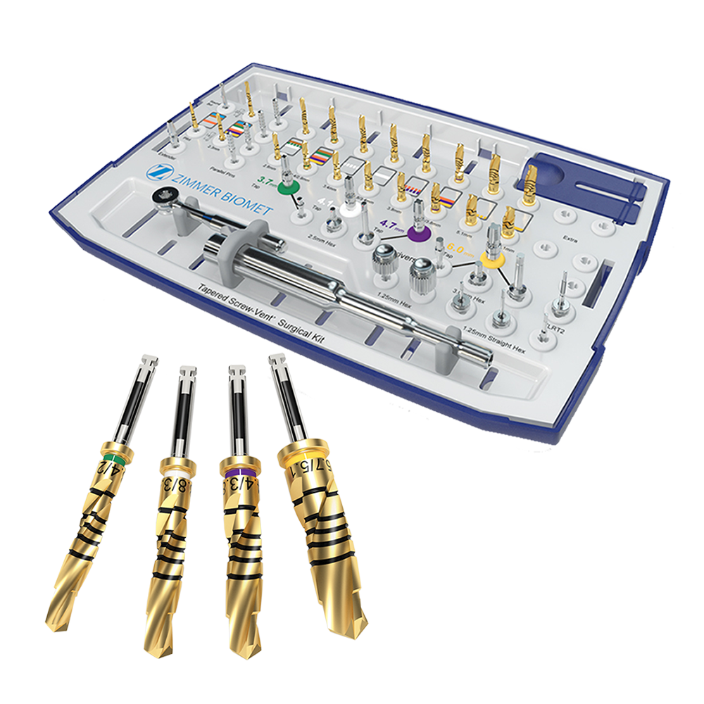 TSV® Dental Implant Surgical Kit with Dríva™ Gold Drills